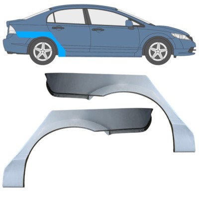 Reparatiepaneel achterspatbord voor Honda Civic 2005-2011 / Links + Rechts / SEDAN / Set 16766
