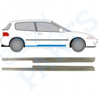 Reparatie dorpel voor Honda Civic 1991-1995 / Links + Rechts / Set 10692