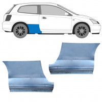 Reparatiepaneel achterspatbord voor Honda Civic 2001-2005 / Links + Rechts / Set 9633