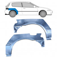 Reparatiepaneel achterspatbord voor Honda Civic 1991-1995 / Links + Rechts / Set 10424