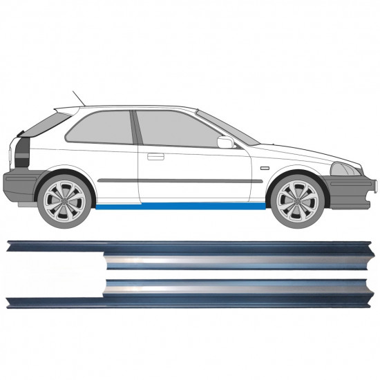 Reparatie dorpel voor Honda Civic 1995-2000 / Links + Rechts / Set 9173