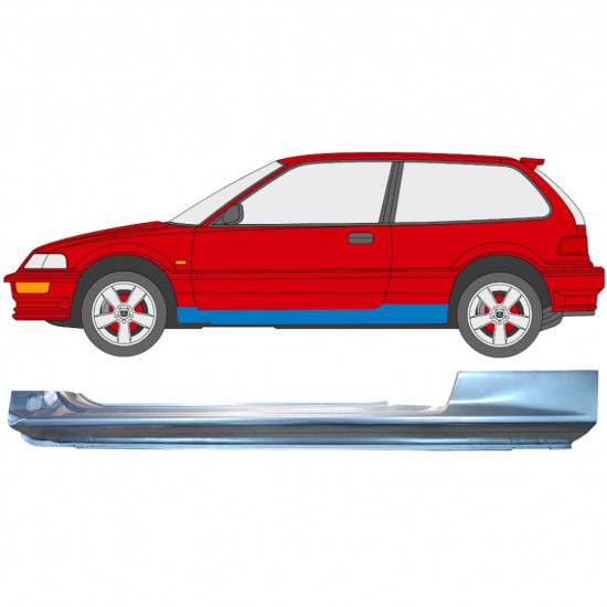 HONDA CIVIC 1987-1991 3 DEUR VOL DORPEL REPARATIEPANEEL / LINKS