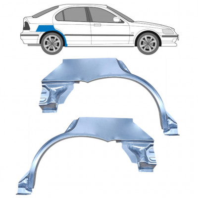 Reparatiepaneel achterspatbord voor Honda Civic 1995-2001 / Links + Rechts / Set 10422