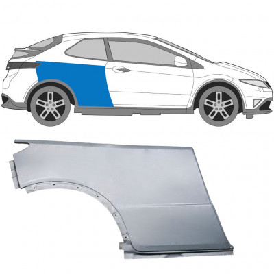 Reparatiepaneel achterspatbord voor Honda Civic 2005-2011 / Rechts 6636