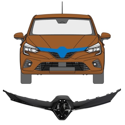 Grill lijst voor Renault Clio V 2019- 16235