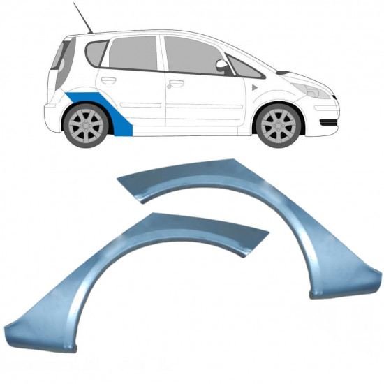 Reparatiepaneel achterspatbord voor Mitsubishi Colt 2004-2012 / Links + Rechts / Set 9255