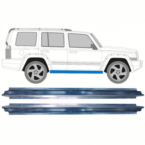 Reparatie dorpel voor Jeep Commander 2005-2010 / Links = Rechts (symmetrisch) / Set 10061