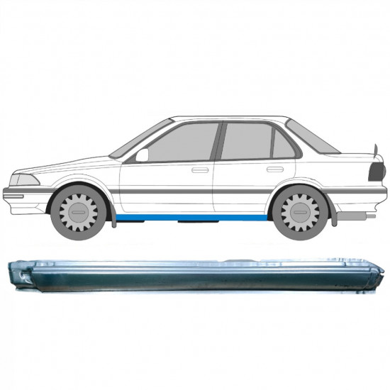 Reparatie dorpel voor Toyota Corolla 1985- / Links 7052