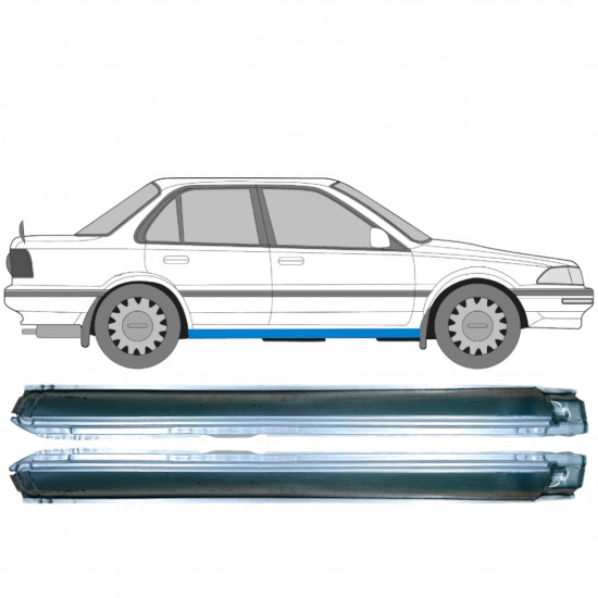 Reparatie dorpel voor Toyota Corolla 1985- / Links + Rechts / Set 10497