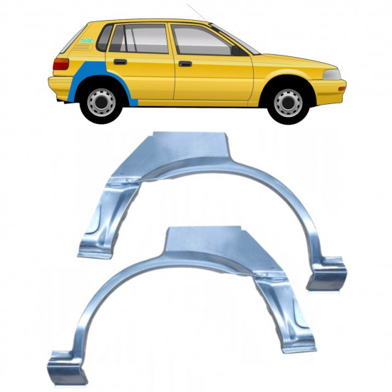 Reparatiepaneel achterspatbord voor Toyota Corolla 1987-1994 / Links + Rechts / Set 10335