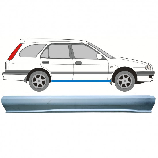 Reparatie dorpel voor Toyota Corolla 1997-2002 / Rechts 7696