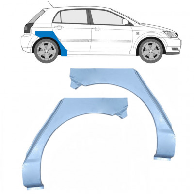 Reparatiepaneel achterspatbord voor Toyota Corolla 2001-2007 / Links + Rechts / Set 10564