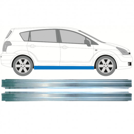 Reparatie dorpel voor Toyota Corolla Verso 2004-2009 / Links = Rechts (symmetrisch) / Set 9886