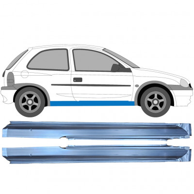 Reparatie dorpel voor Opel Corsa B 1993-2000 / Links + Rechts / Set 9673