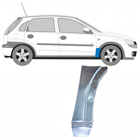 OPEL CORSA 2000-2010 REPARATIEPANEEL VOORVLEUGEL / RECHTS