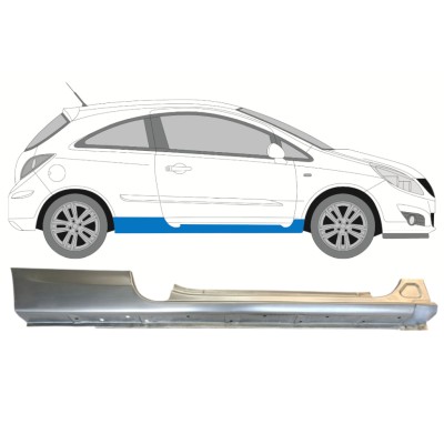 Volledige dorpel voor Opel Corsa D 2006-2015 / Rechts / HATCHBACK 14572