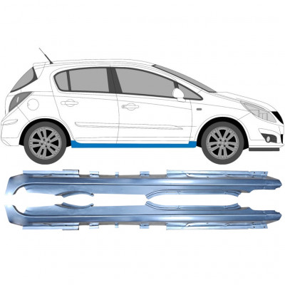 Reparatie dorpel voor Opel Corsa 2006-2015 / Links + Rechts / Set 10539