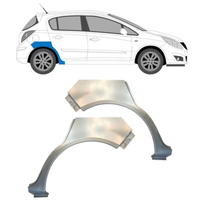 Reparatiepaneel achterspatbord voor Opel Corsa D 2006-2015 / Links + Rechts / HATCHBACK / Set 14577