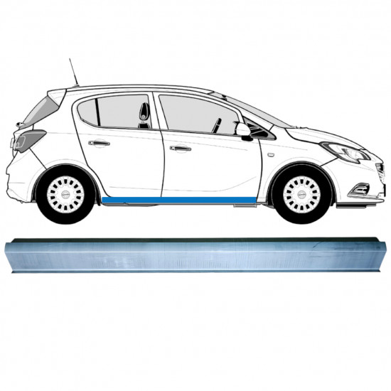 Reparatie dorpel voor Opel Corsa E 2014-2019 / Links = Rechts (symmetrisch) 12882