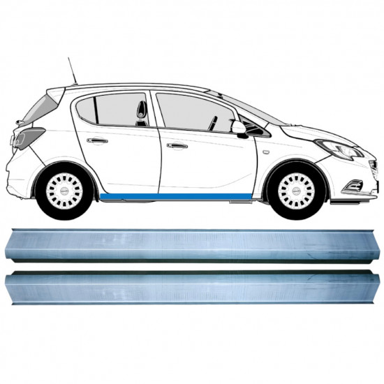 Reparatie dorpel voor Opel Corsa E 2014-2019 / Links + Rechts / Set 12883