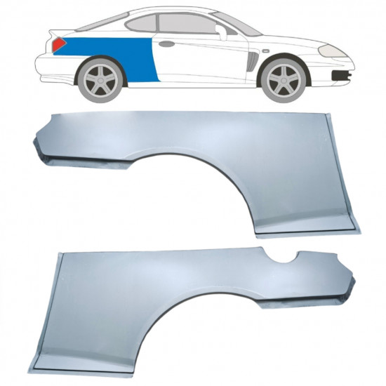 Reparatiepaneel achterspatbord voor Hyundai Gk 2001-2009 / Links + Rechts / COUPE / Set 6304