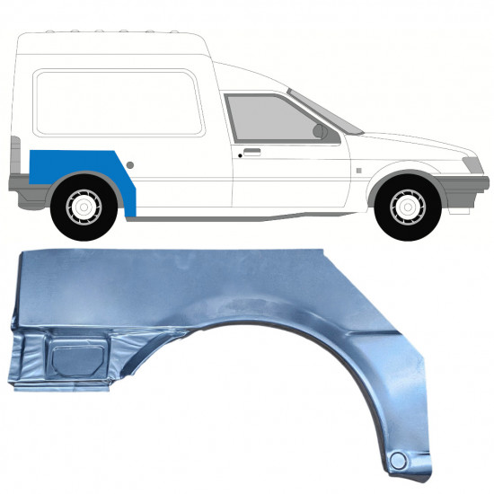 Reparatiepaneel achterspatbord voor Ford Courier 1989-1995 / Rechts 7828