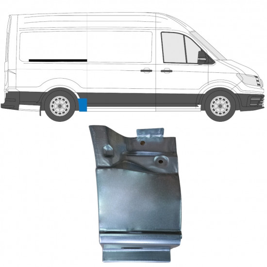 Reparatiepaneel achterspatbord voor Volkswagen Crafter / MAN THE 2017- / MWB / Rechts 11601