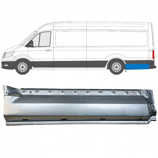 Reparatiepaneel achterspatbord voor Volkswagen Crafter / MAN THE 2017- / XLWB / Links 11596