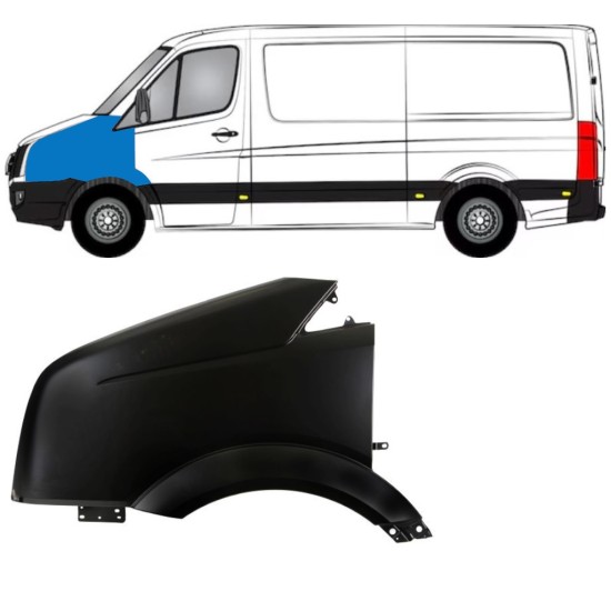 Voorste spatbord voor Volkswagen Crafter 2005-2017 / Links 15353