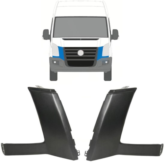 Sierlijst onder koplamp voor Volkswagen Crafter 2005-2011 / Links + Rechts / Set 16856