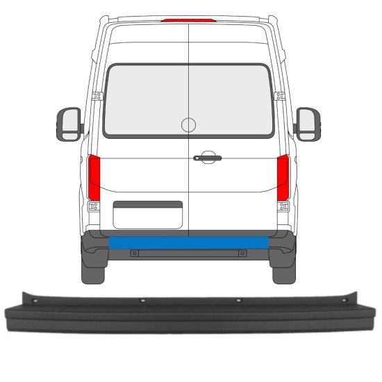 Achterbumper voor Volkswagen Crafter 2017- 15222