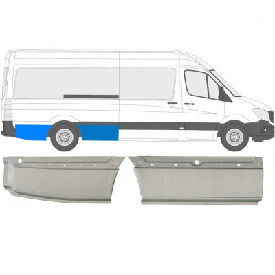 MERCEDES SPRINTER 2006- GEMIDDELDE WIELBASIS 2x ACHTERSPATBORD REPARATIEPANEEL / SET / RECHTS