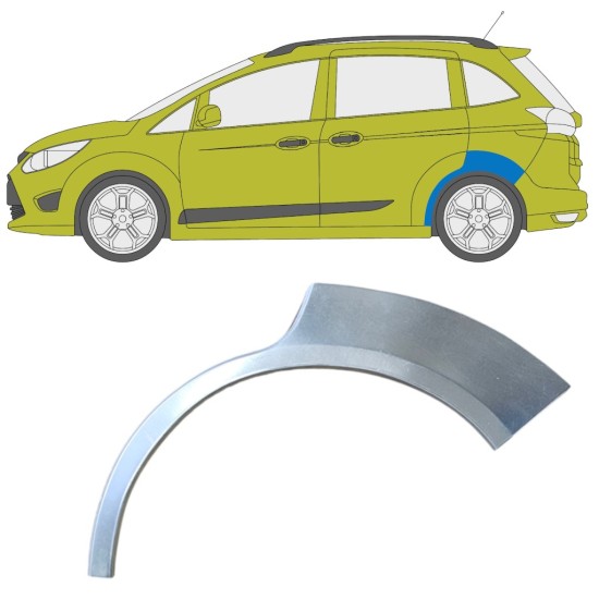 Reparatiepaneel achterspatbord voor Ford C-Max 2010-2019 Grand / Links 15874