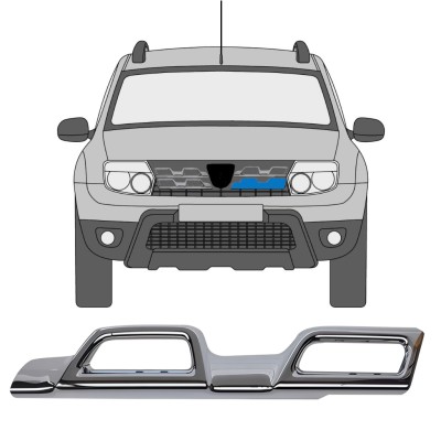 Grill lijst voor Dacia Duster 2013-2017 / Links 16222