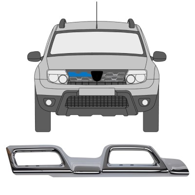 Grill lijst voor Dacia Duster 2013-2017 / Rechts 16219