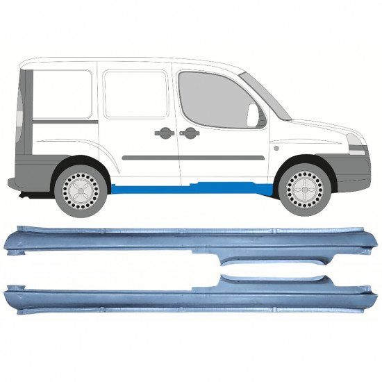 Reparatie dorpel voor Fiat Doblo 2001-2010 / Set 11465