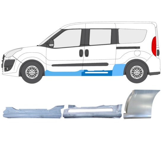 Reparatiepaneel set voor Opel Combo D 2011-2018 / Links / 15559