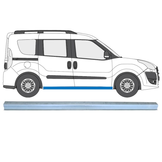 Reparatie dorpel voor Opel Combo D 2011-2018 / Links = Rechts (symmetrisch) 15362