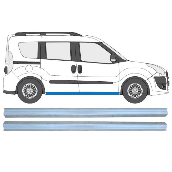 Reparatie dorpel voor Fiat Doblo 2010-2022 / Links + Rechts / Set 15361