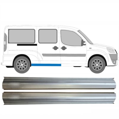 Reparatiepaneel achter dorpel voor Fiat Doblo 2001-2010 / Links + Rechts / Set 14624