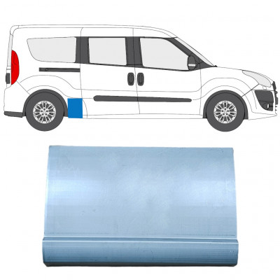 Reparatiepaneel achterspatbord voor Fiat Doblo 2010- / Opel Combo D Maxi / Rechts 12749