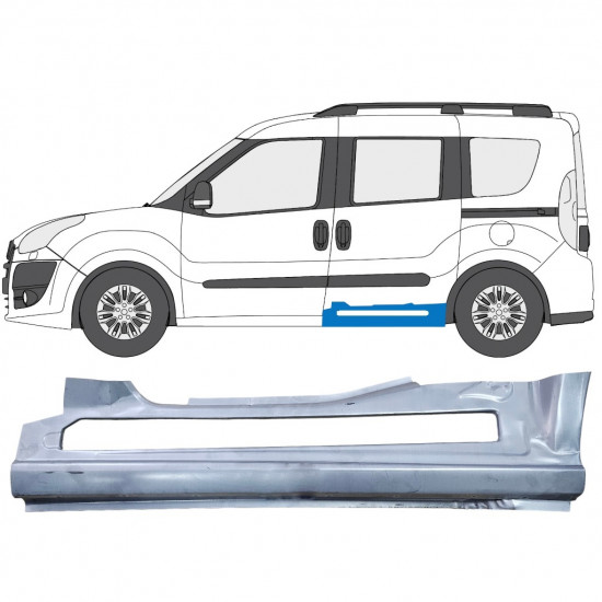 Reparatie dorpel voor Fiat Doblo 2010- / Opel Combo D / Links 12746