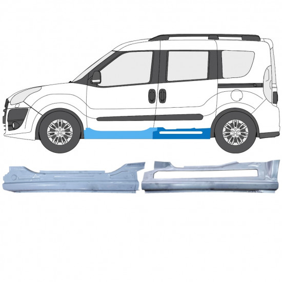 Reparatie dorpel voor Fiat Doblo 2010- / Opel Combo D / Links 12748