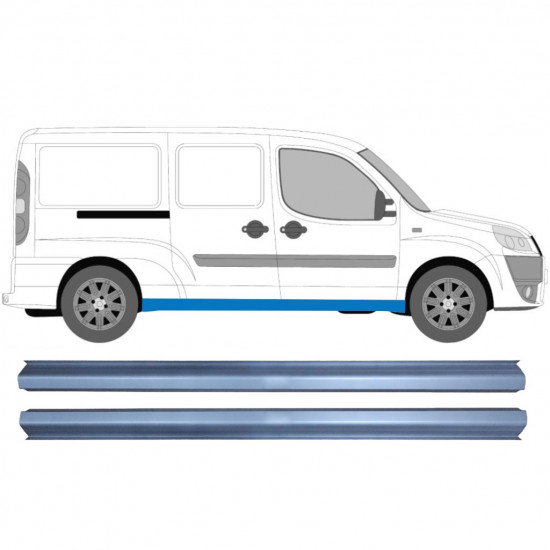 FIAT DOBLO MAXI 2001-2010 DORPEL REPARATIEPANEEL / RECHTS + LINKS / SET