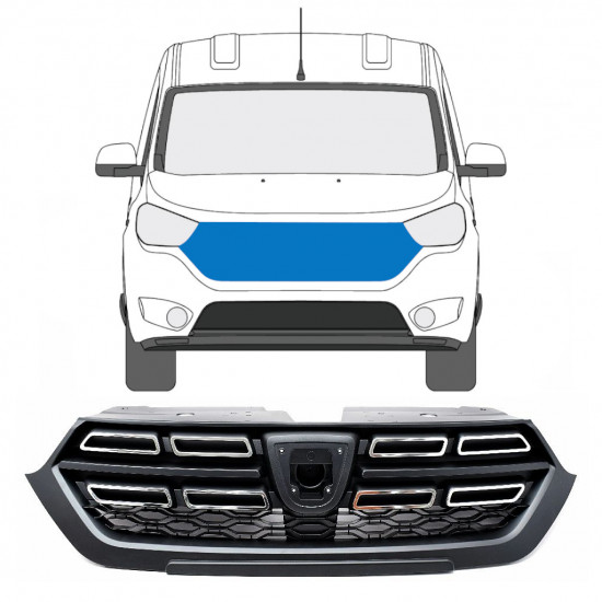 Grill voor Dacia Dokker Stepway 2018- 7528