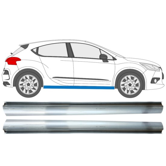 Reparatie dorpel onderste deel voor Citroen DS4 2011-2015 / Links + Rechts / Set 15016