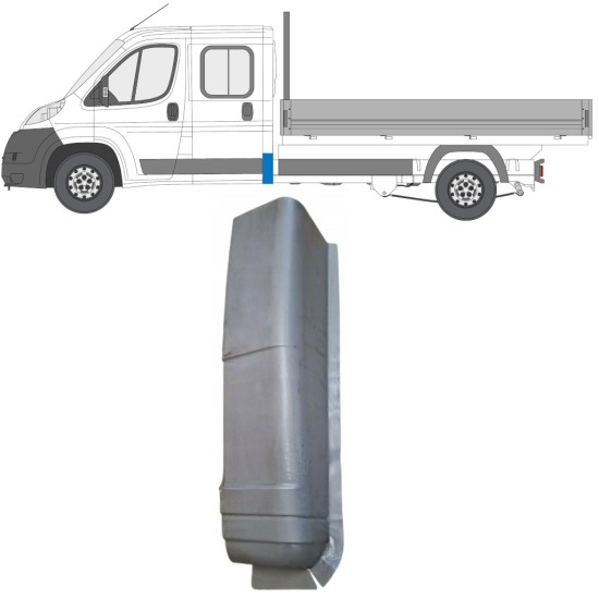 Reparatiepaneel achter hoek voor Fiat Ducato 2006-2026 / Links 16615