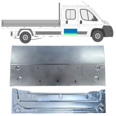 Binnen + buiten reparatiepaneel achter deur voor Citroen Jumper 2006-2026 / Links = Rechts (symmetrisch) 16396