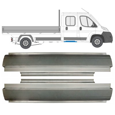 Reparatiepaneel achter dorpel voor Fiat Ducato 2006-2014 / Links + Rechts / Dubbele cabine / Set 14565
