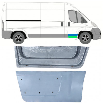 Binnen + buiten reparatiepaneel voor deur voor Fiat Ducato 2006- / Rechts / Set 12004